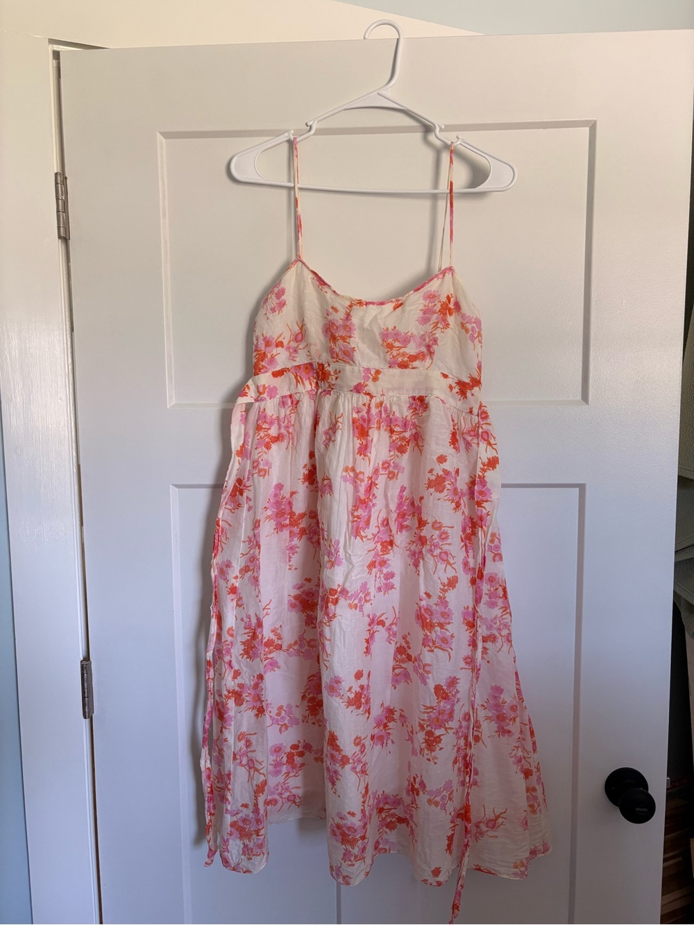 Zara Pink and Coral Floral Spaghetti-Strap Sundress